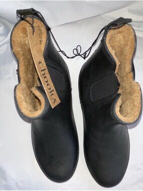 Chooka Black Women’s Fleece-Lined Chelsea Rain Boots